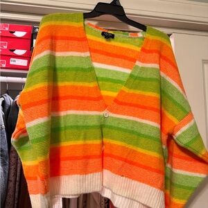 Boohoo Vibrant Striped Cardigan